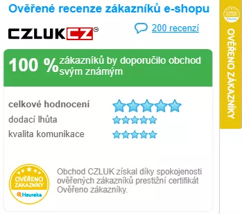 Certifikát ověřeno zákazníky Heureka pro obchod CZLUK.cz