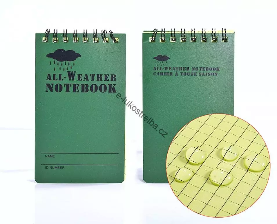 Voděodolný taktický zápisník