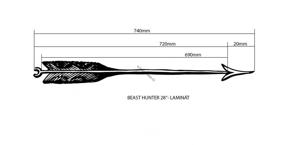 Beast Hunter šíp Laminát 28"