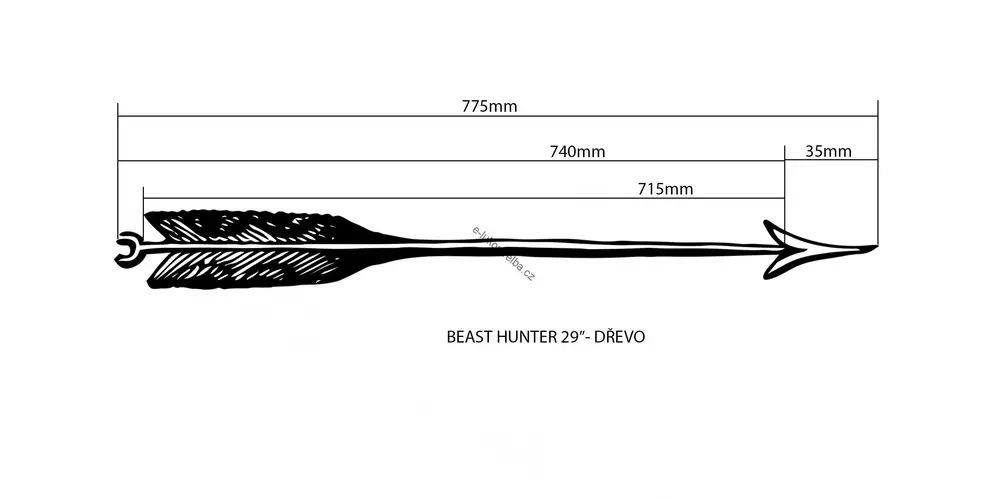 Beast Hunter Dřevěný šíp 29"