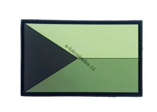 Česká republika taktická nášivka PVC green (doprodej)
