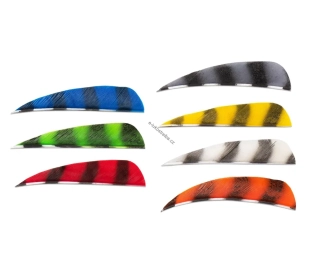 Buck Trail ROUND RW BARRED Feather 3"