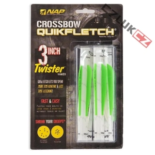NAP QuikFletch Twister Vanes Green - 6ks