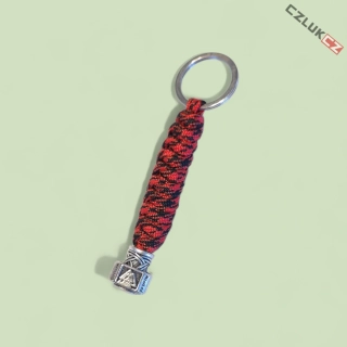 Paracord přívěsek Mjolnir - RED